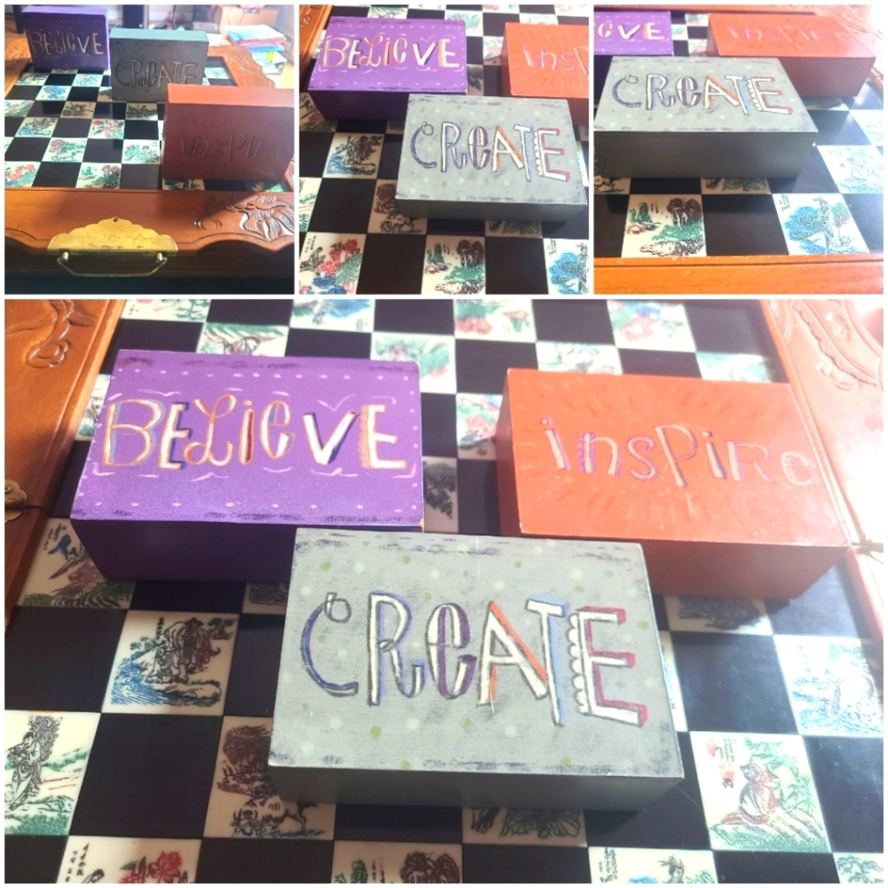 BOHO MODERN ♡ Believe ☆ Create ☆ Inspire ♡ Decorative Block Bundle